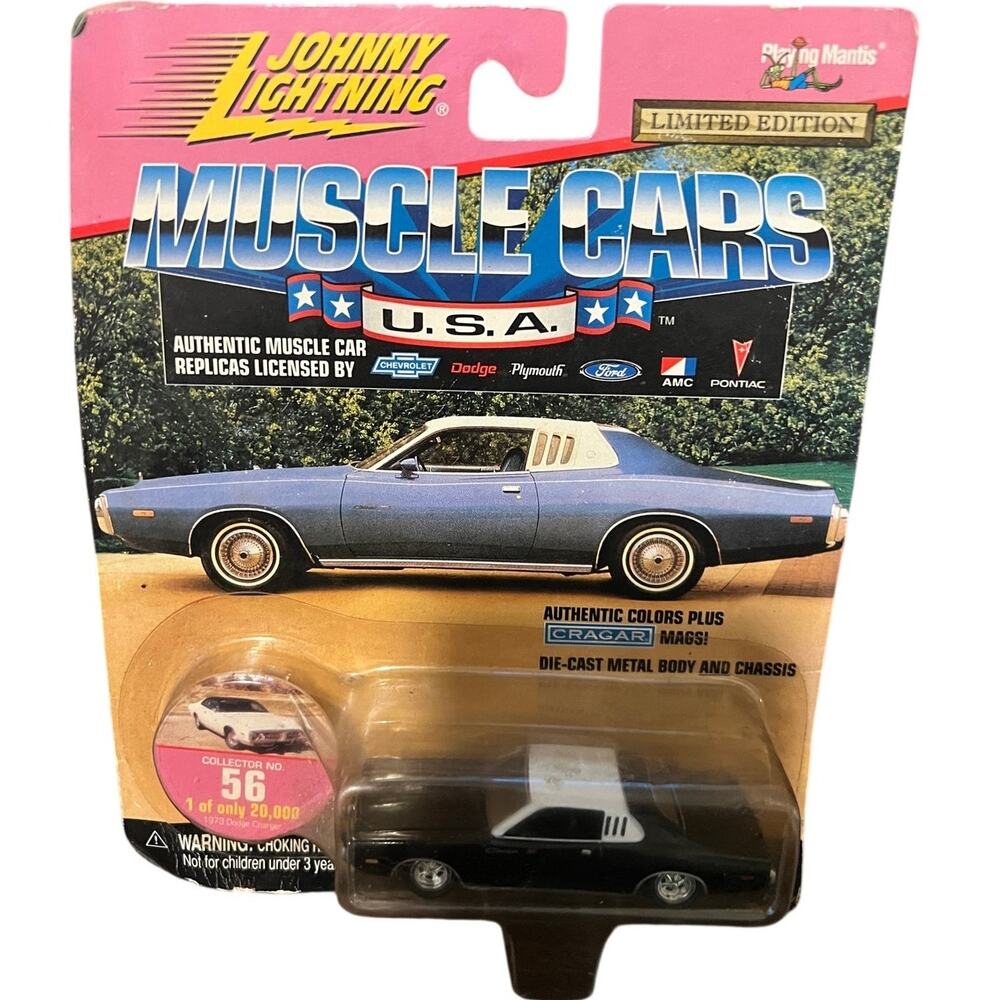Johnny Lightning Muscle Cars USA 1973 Dodge Charger Black New Limited Ed 1/20000
